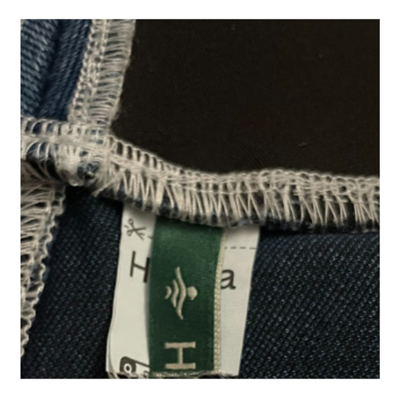 Halara Flex Denim Wide-Leg Jeans NWOT Large High-Waisted Side Stripe Athleisure - Picture 8 of 9